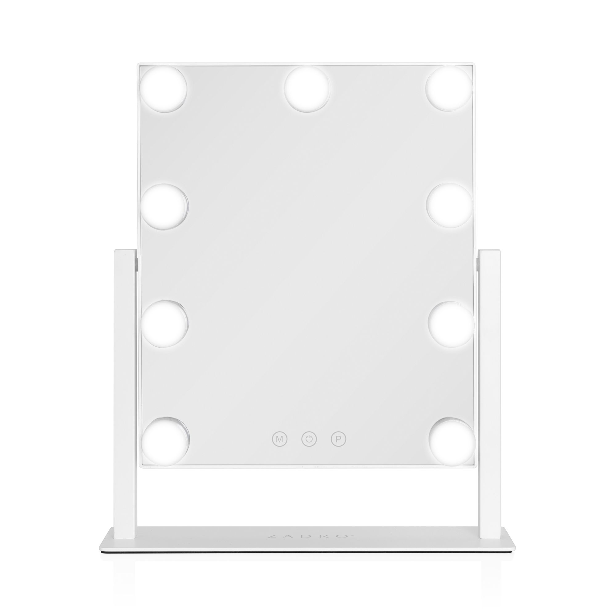 Image 7 Hollywood Matte White 9-Light LED Vertical Makeup Mirror more views