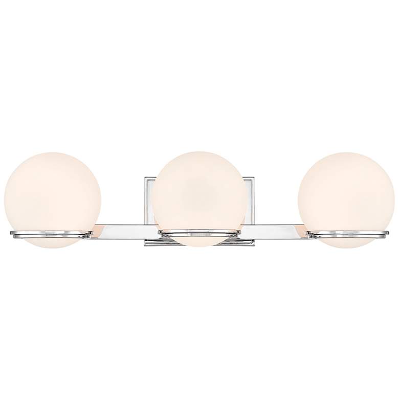 Image 1 Hollywood Nights 23 3/4" Wide Chrome 3-Light LED Bath Light