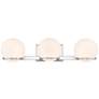 1_Hollywood Nights 23 3/4" Wide Chrome 3-Light LED Bath Light