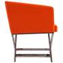 Hollywood Orange Faux Leather Lounge Accent Chair