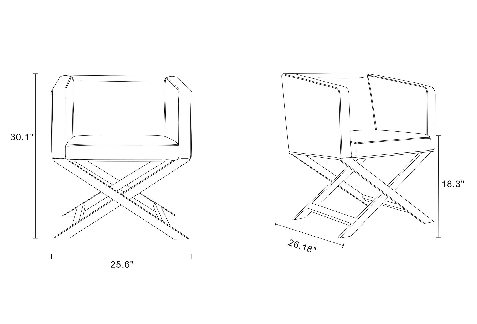 Hollywood Orange Faux Leather Lounge Accent Chair