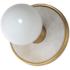 Hollywood Stone 1-Light Sconce w/ LED Bulb Whit Alabaster /Brass