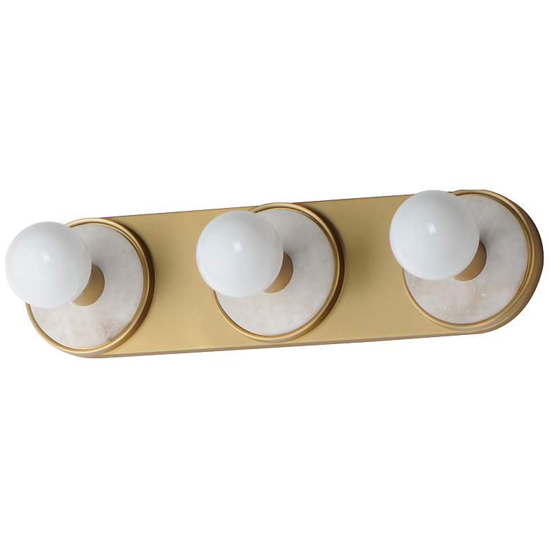 Image 1 Hollywood Stone 3-Light Sconce White / Brass