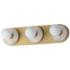 Hollywood Stone 3-Light Sconce White / Brass