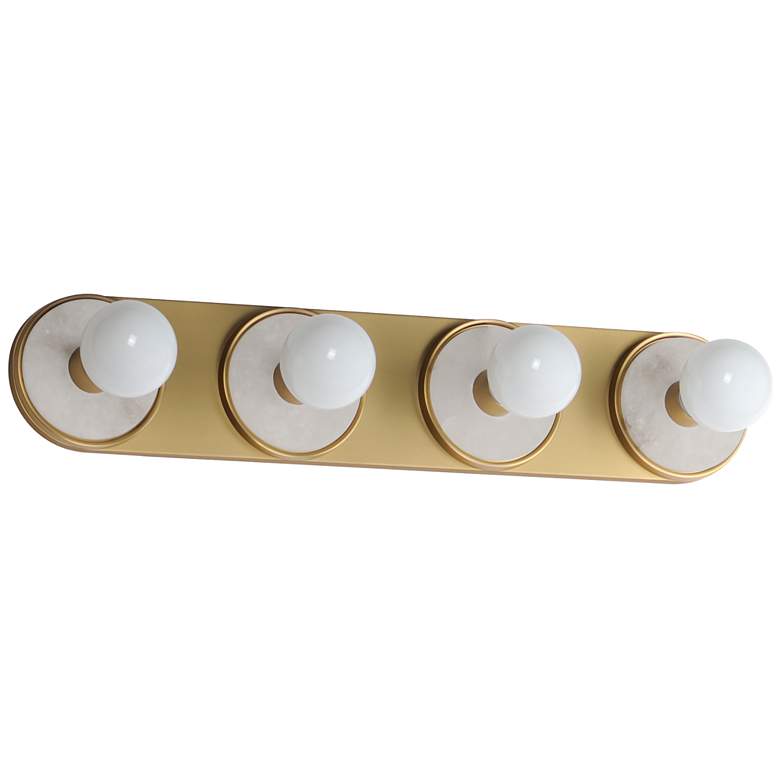 Image 1 Hollywood Stone 4-Light Sconce w/ LED Bulb White / Brass