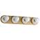 Hollywood Stone 4-Light Sconce w/ LED Bulb White / Brass