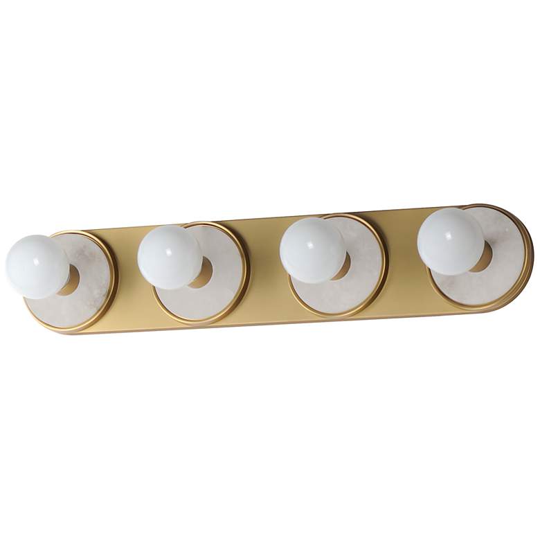 Image 1 Hollywood Stone 4-Light Sconce White / Brass