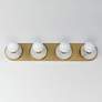 3_Hollywood Stone 4-Light Sconce White / Brass more views