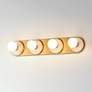 4_Hollywood Stone 4-Light Sconce White / Brass more views