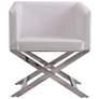 5_Hollywood White Faux Leather Lounge Accent Chairs Set of 2 more views
