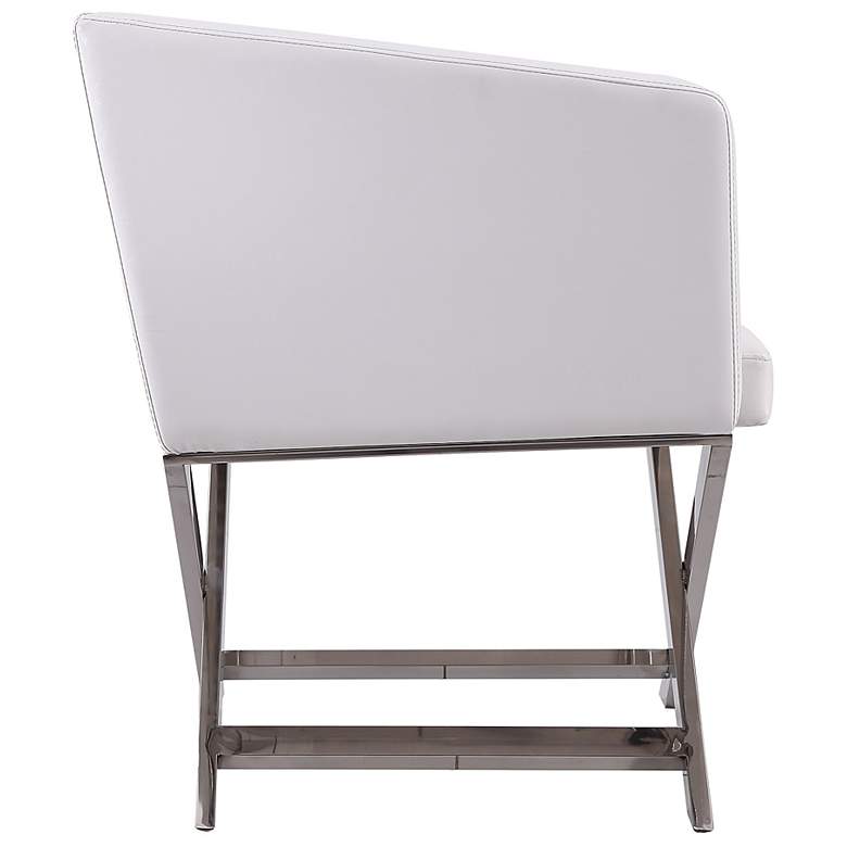 Image 6 Hollywood White Faux Leather Lounge Accent Chairs Set of 2 more views