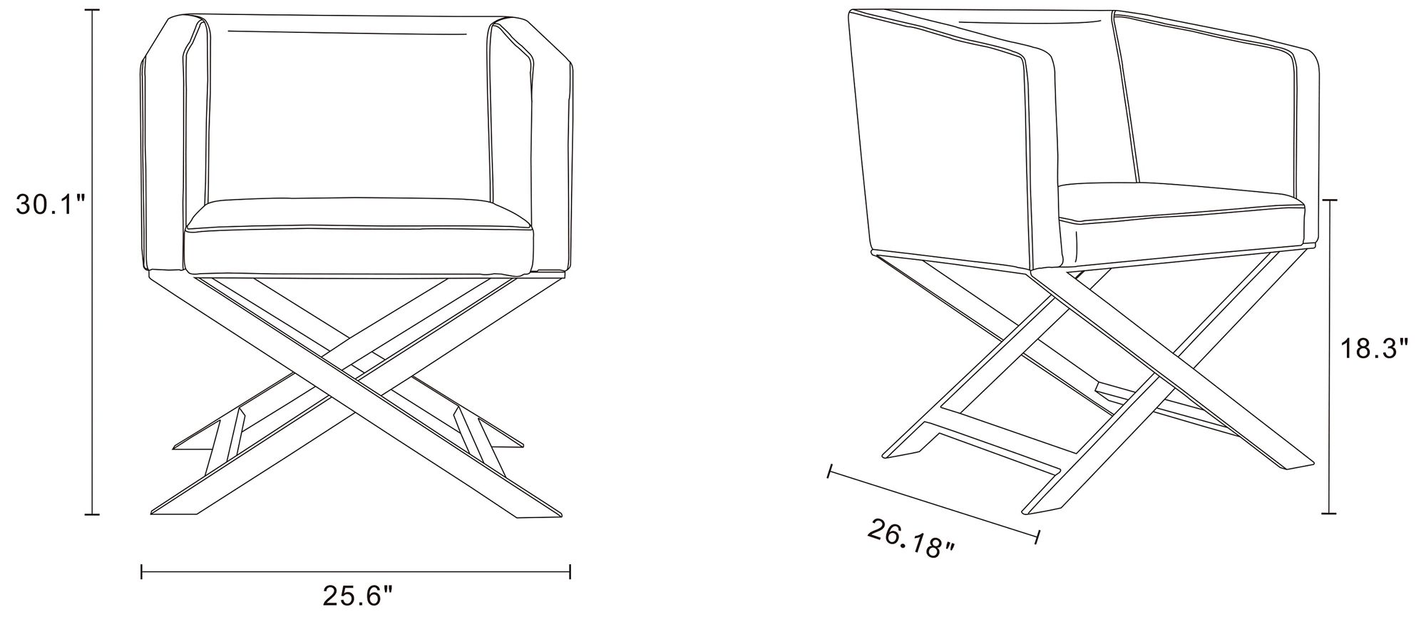 Hollywood White Faux Leather Lounge Accent Chairs Set of 2 in scene