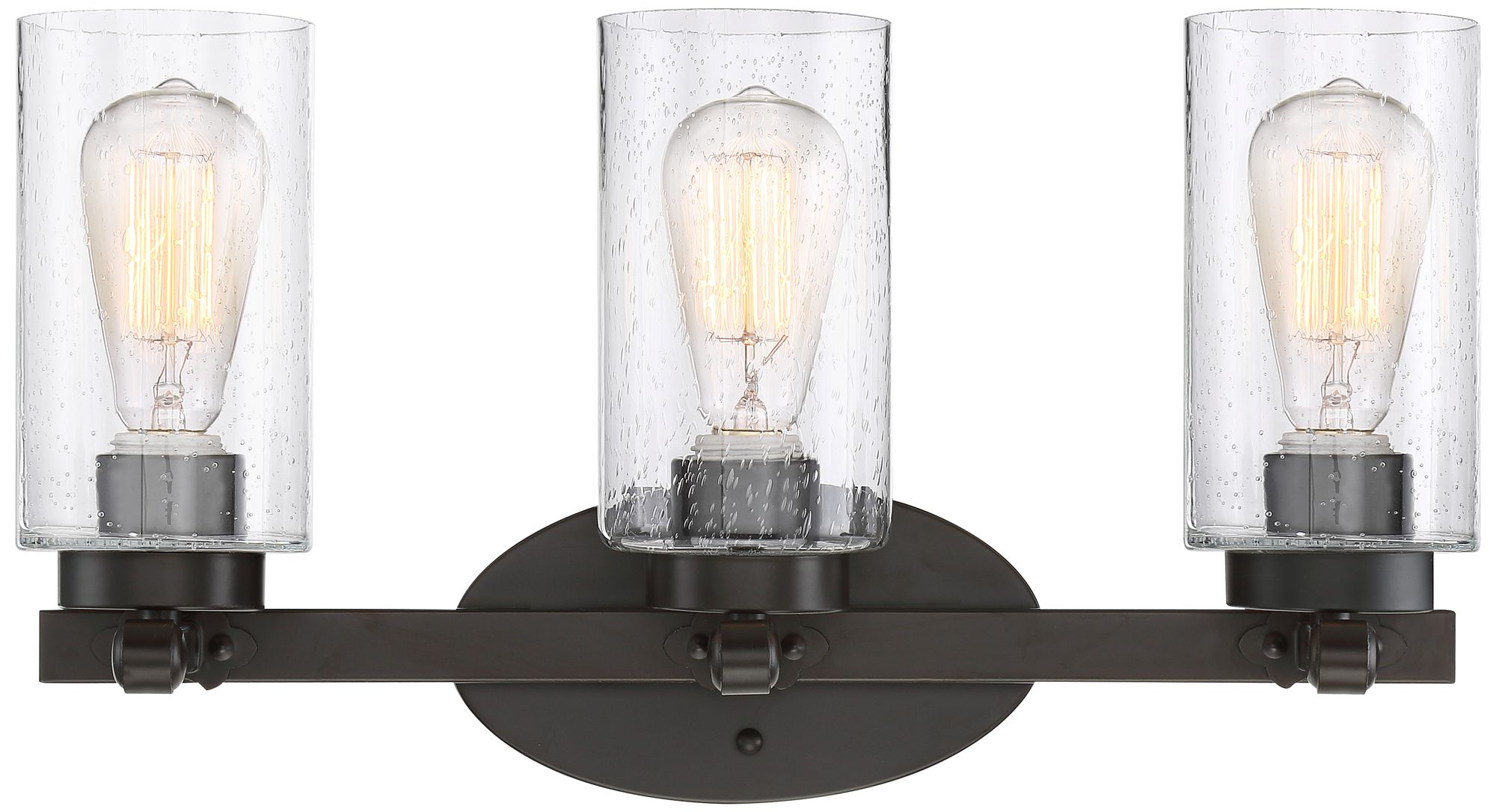 Holman 19 1/2" Wide Industrial Bronze 3-Light Bath Light