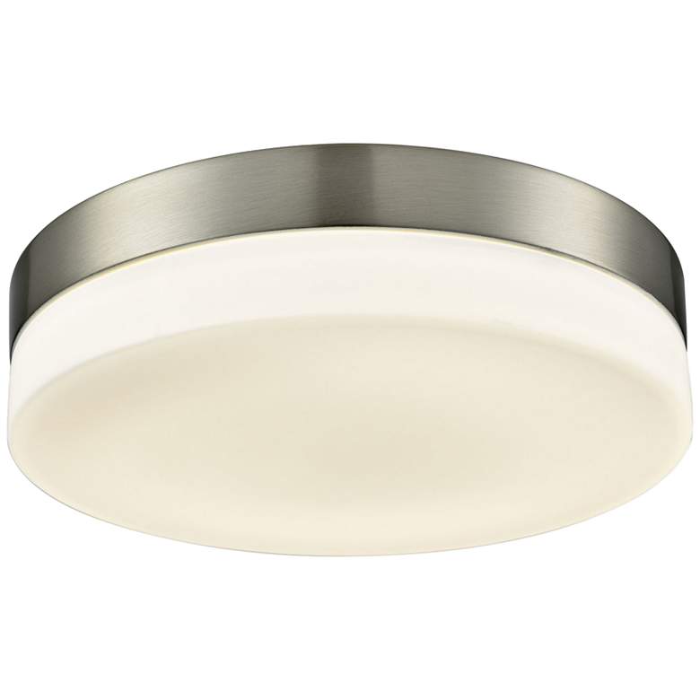 Image 1 Holmby 11 inch Wide Satin Nickel Round LED Ceiling Light