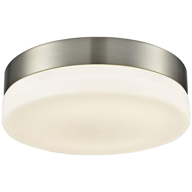Image 1 Holmby 9" Wide Satin Nickel Round LED Ceiling Light