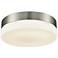 Holmby 9" Wide Satin Nickel Round LED Ceiling Light