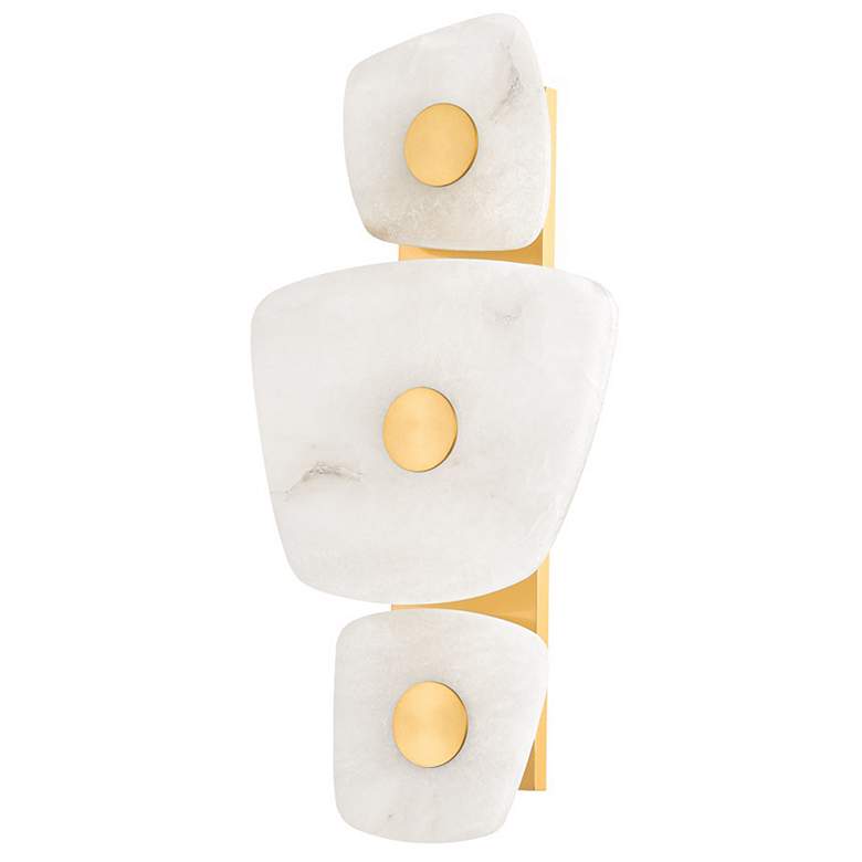 Image 1 Holmdel 23 1/4" High Aged Brass 3-Light ADA LED Wall Sconce