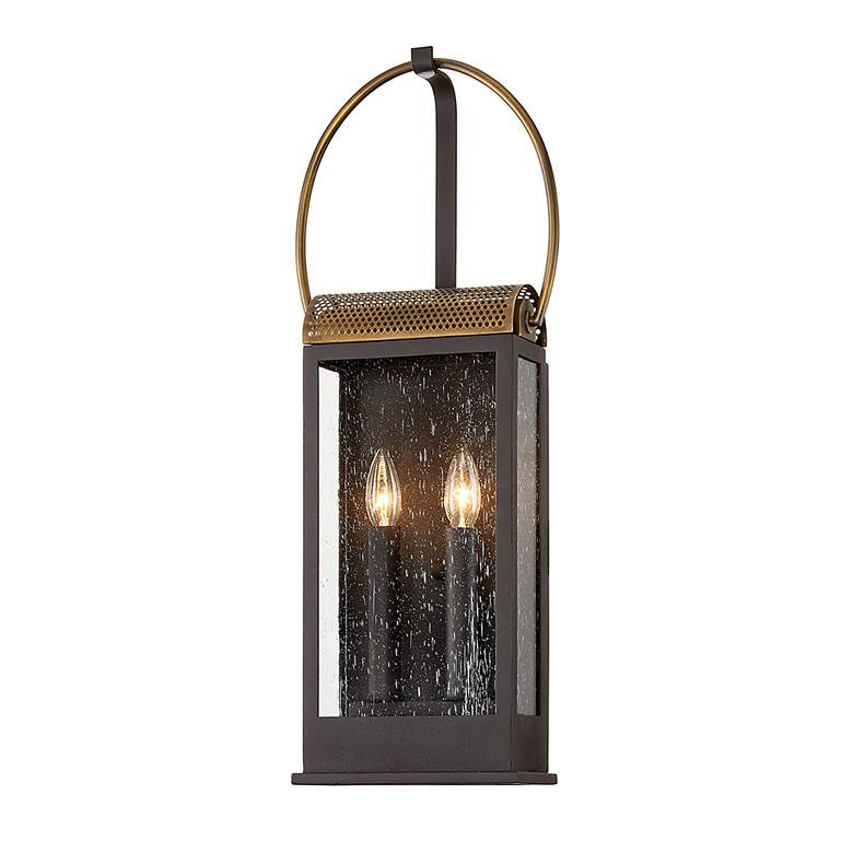 Image 1 Holmes 25 1/2 inch High Bronze and Brass Outdoor Wall Light