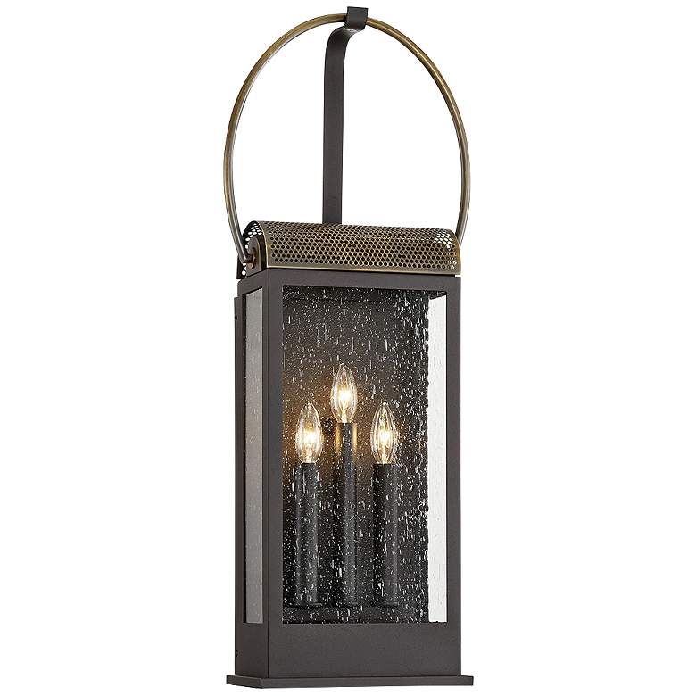 Image 1 Holmes 31 1/2" High Bronze and Brass Outdoor Wall Light