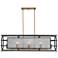 Holmes 42" Wide Black and Brass 8-Light Island Chandelier