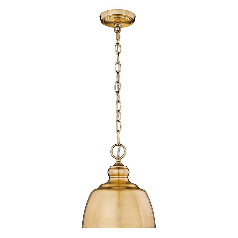 Image 3 Holmes 9" Wide Modern Brushed Gold 1-Light Mini Pendant more views