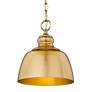 4_Holmes 9" Wide Modern Brushed Gold 1-Light Mini Pendant more views