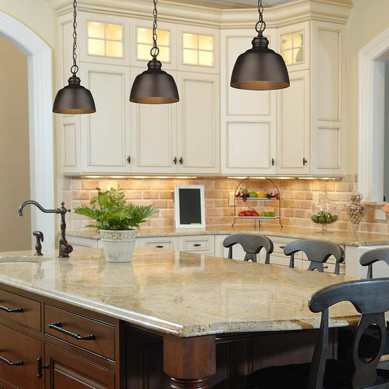 Image 7 Holmes 9" Wide Rubbed Bronze 1-Light Mini Pendant with Rubbed Bronze more views