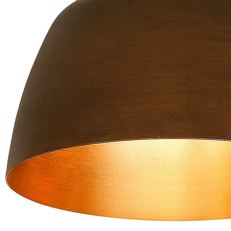 Image 3 Holmes 9" Wide Rubbed Bronze Metal Ceiling Light more views