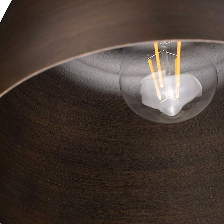 Image 4 Holmes 9" Wide Rubbed Bronze Metal Ceiling Light more views