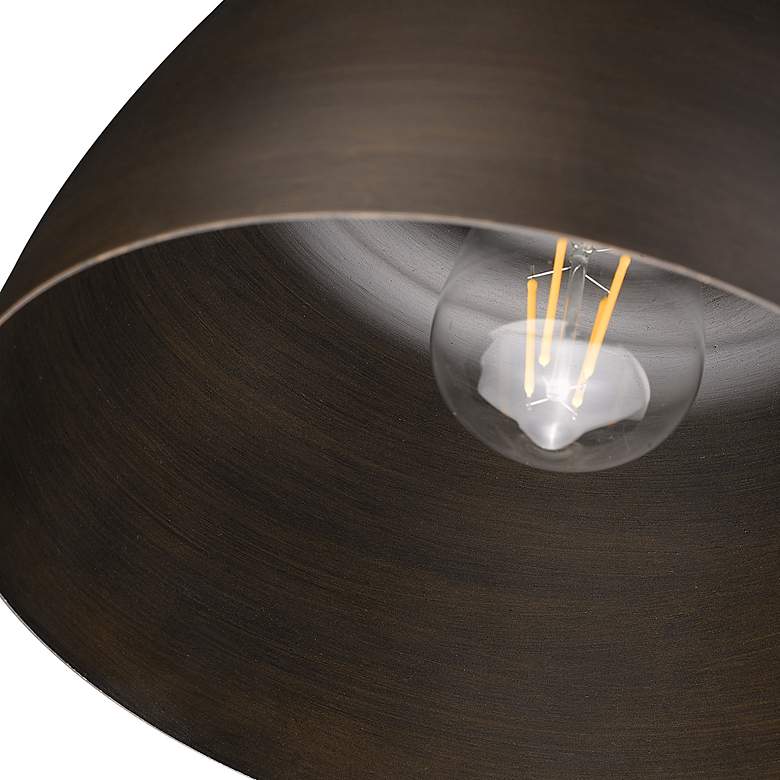 Image 5 Holmes 9" Wide Rubbed Bronze Metal Ceiling Light more views