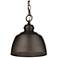 Holmes 9" Wide Rubbed Bronze Mini Pendant