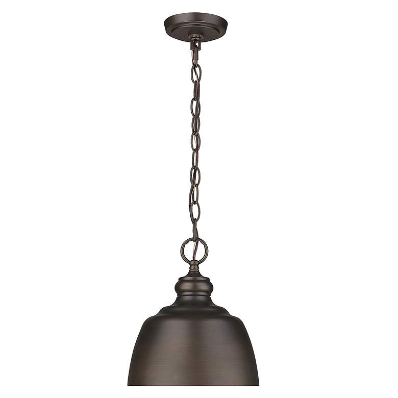 Image 3 Holmes 9" Wide Rubbed Bronze Mini Pendant more views