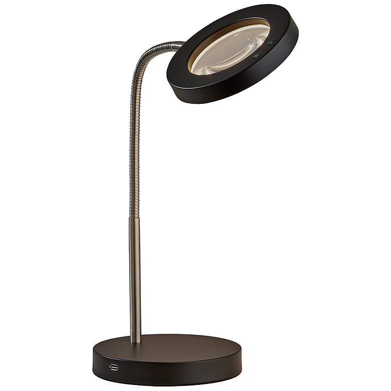 Image 2 Holmes Brushed Steel LED Desk Lamp with Smart Switch