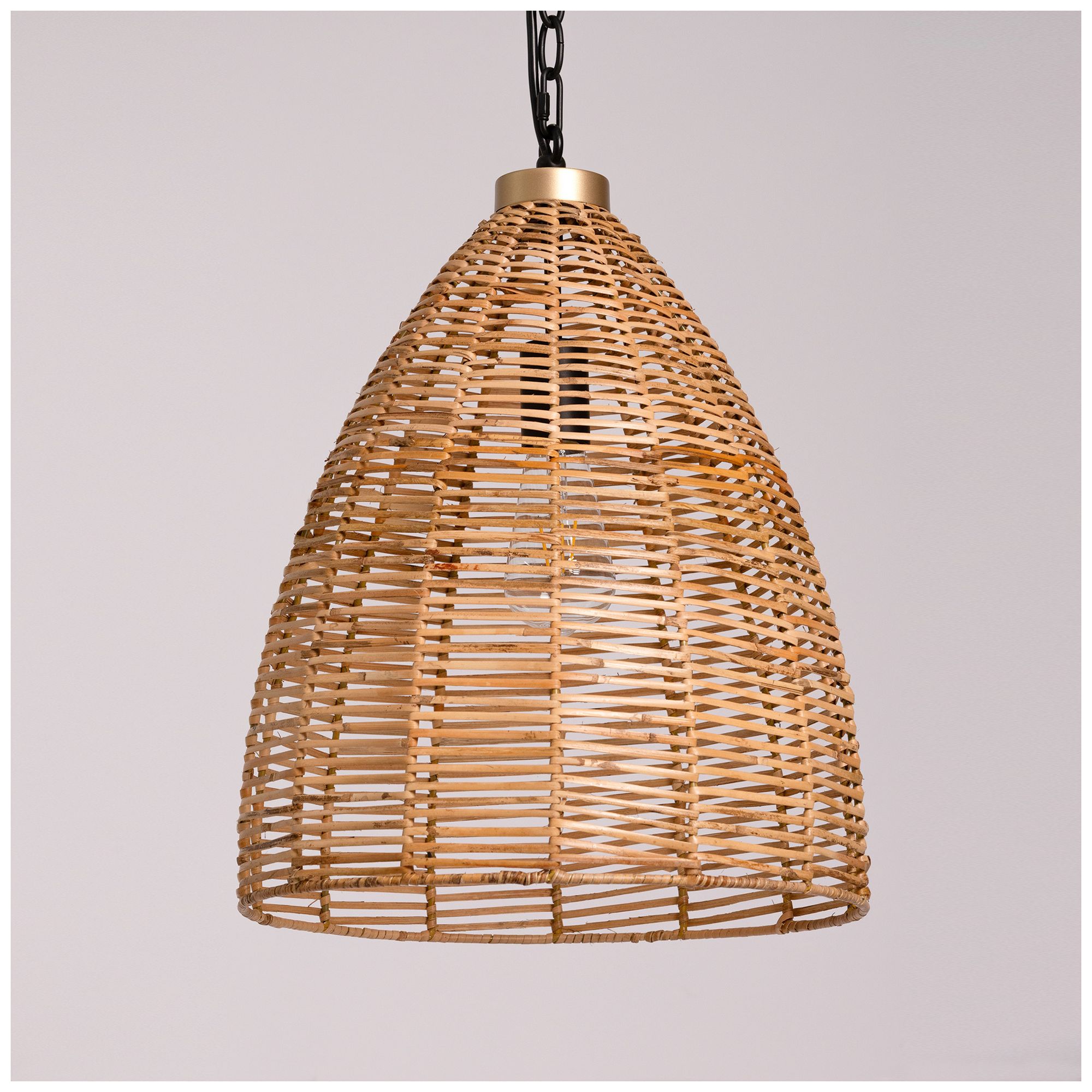 Image 3 Holophankton 1-Light Rattan Pendant Light more views