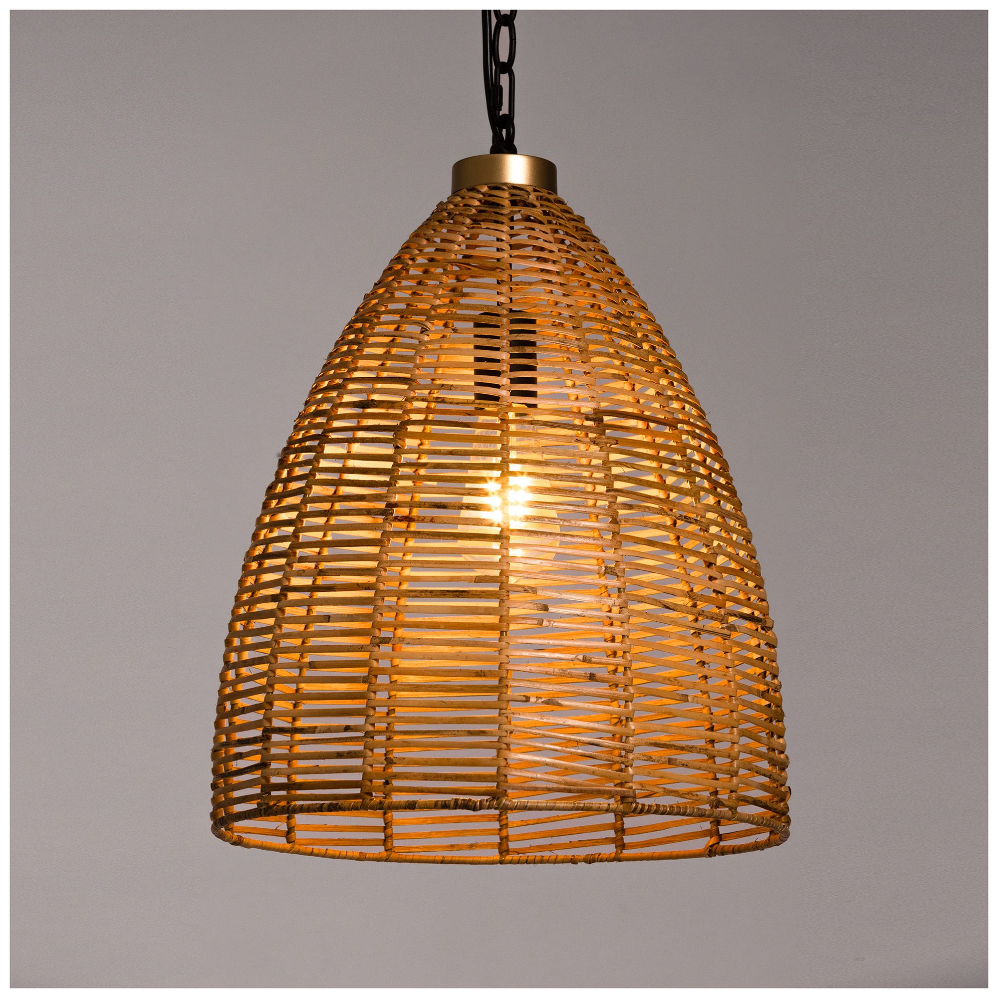 Image 4 Holophankton 1-Light Rattan Pendant Light more views