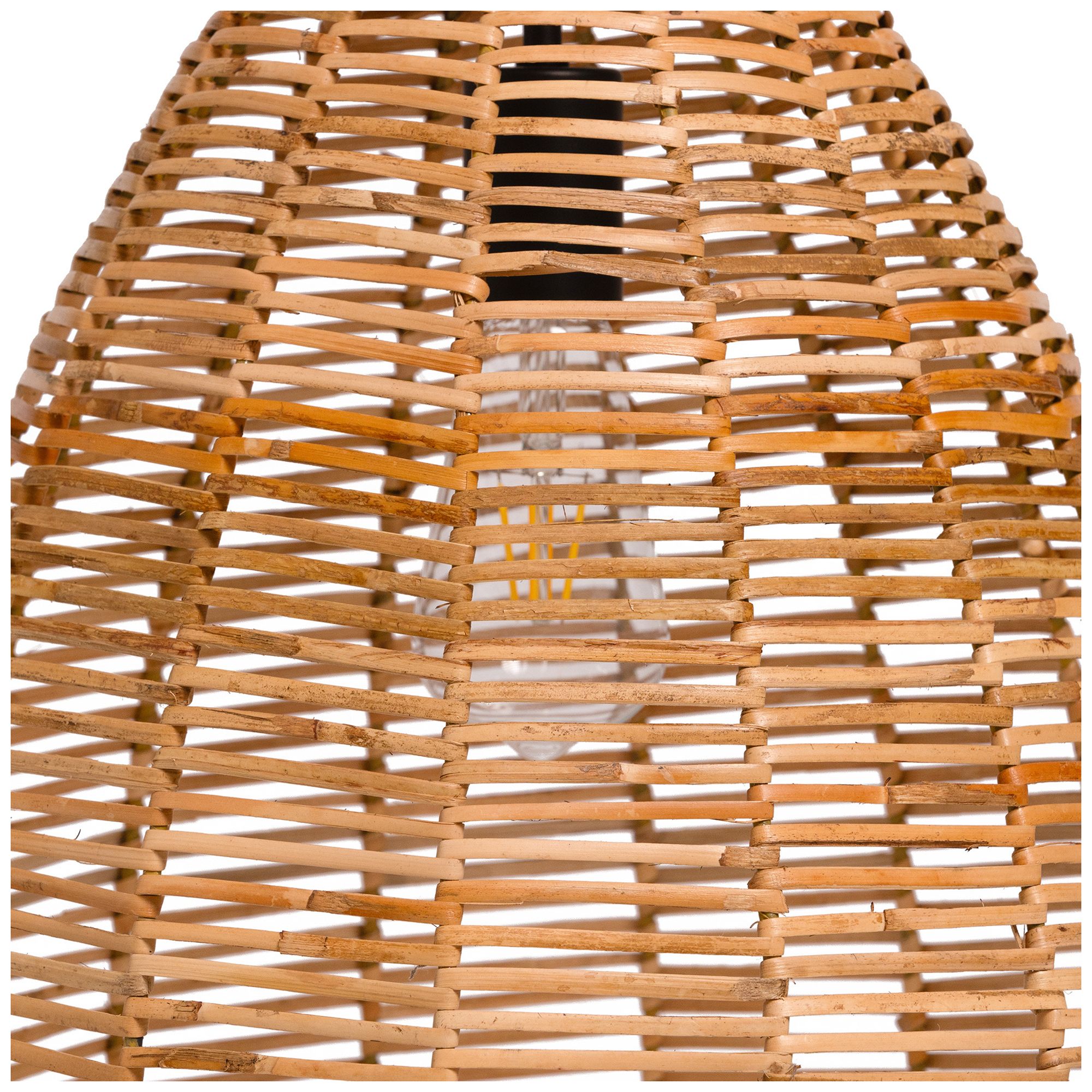 Holophankton 1-Light Rattan Pendant Light