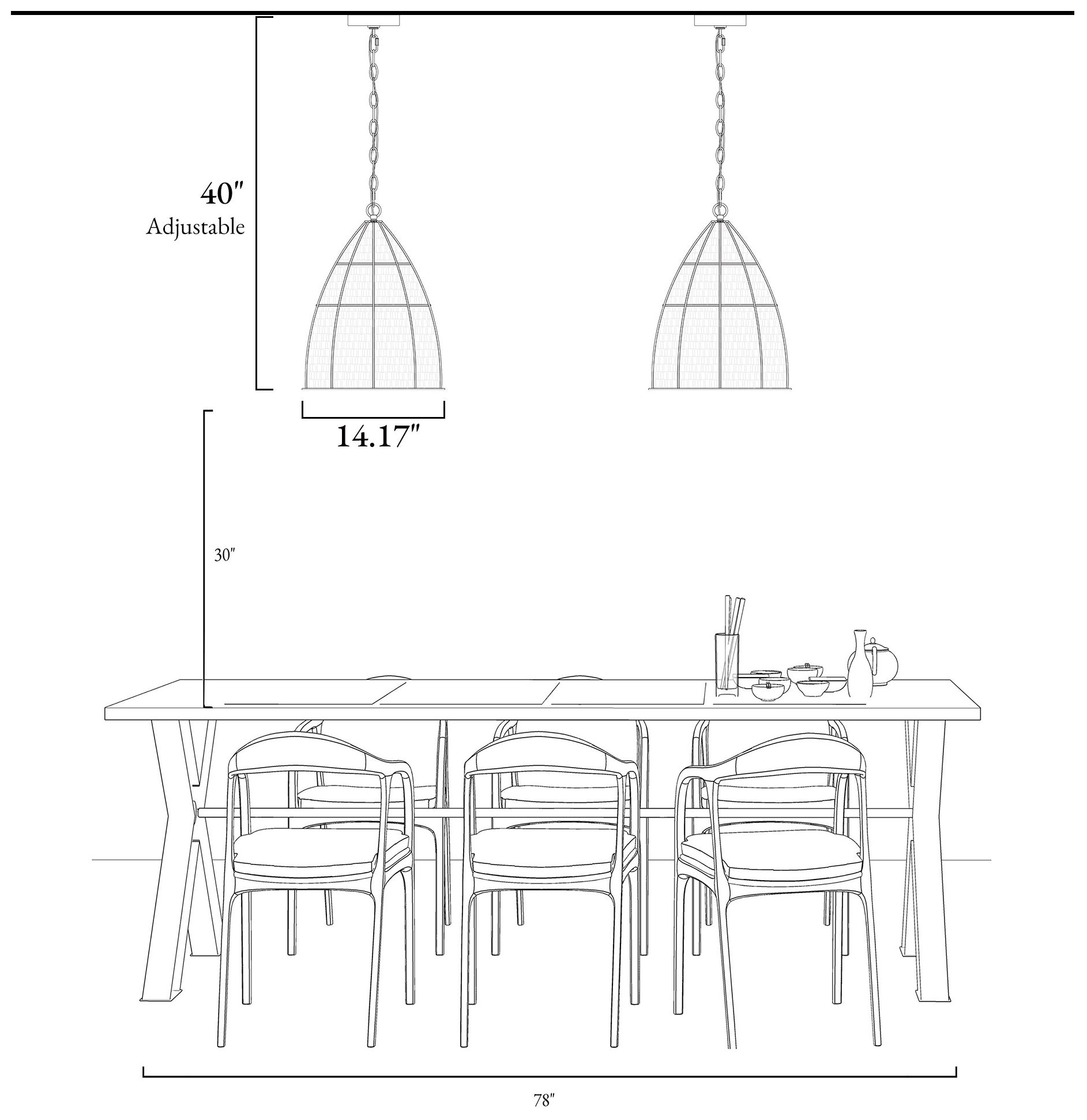 Holophankton 1-Light Rattan Pendant Light