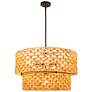 1_Holophankton 26" Wide Black and Natural Rattan Chandelier