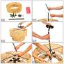 7_Holophankton 26" Wide Black and Natural Rattan Chandelier more views