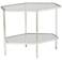 Holt 25" Wide Silver Leaf Hexagon 2-Level Tall Accent Table