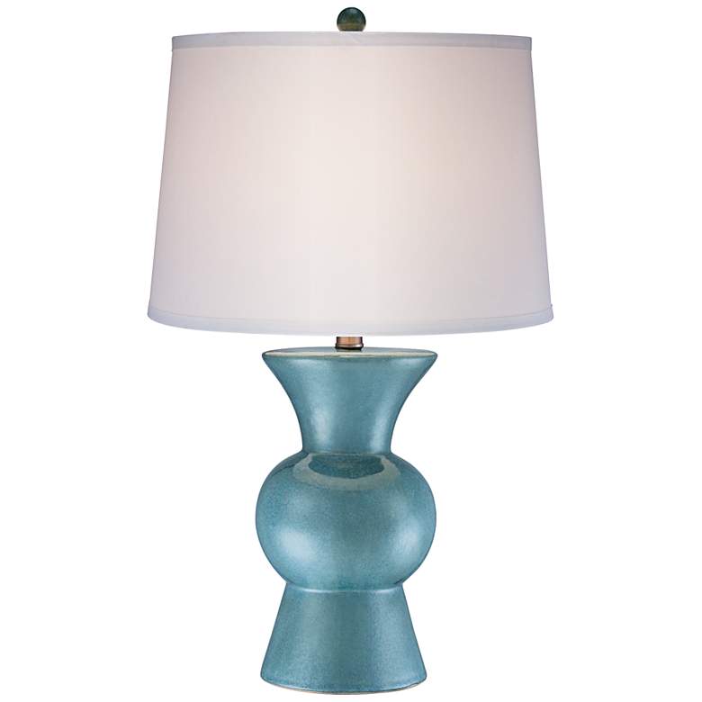 Image 1 Holt Celadon Blue Green Ceramic Table Lamp