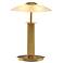 Holtkoetter Antique Brass and Champagne Glass Lamp