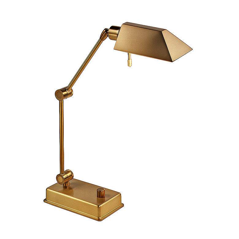 Image 1 Holtkoetter Antique Brass Pharmacy Halogen Desk Lamp