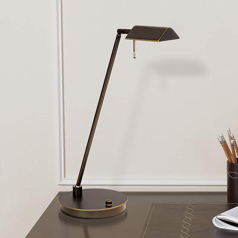 Image 1 Holtkoetter Bernie Series Energy Saver Desk Lamp Bronze
