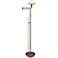 Holtkoetter Bronze and Alabaster Glass Adjustable Floor Lamp