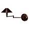 Holtkoetter Bronze Finish Metal Shade Swing Arm Wall Lamp