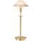 Holtkoetter Brushed Brass Alabaster Brown Glass Desk Lamp