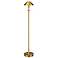 Holtkoetter Brushed Brass Halogen Floor Lamp