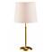 Holtkoetter Brushed Brass Lamp with Satin White Shade