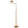 Holtkoetter Brushed Brass Small Shade Swing Arm Floor Lamp